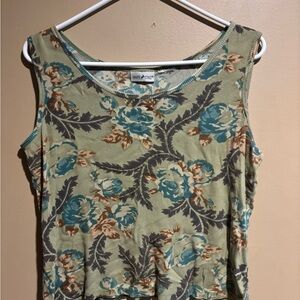 White Stag Green and Blue Sleeveless Tank Top